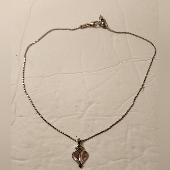 Brighton Heart Pendant Amulet Crystal Accents Necklace - Picture 3 of 5